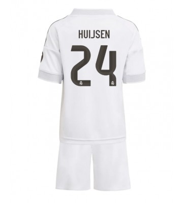 Real Madrid Dean Huijsen #24 Hjemmebanesæt Børn 2025-26 Kort ærmer (+ korte bukser)